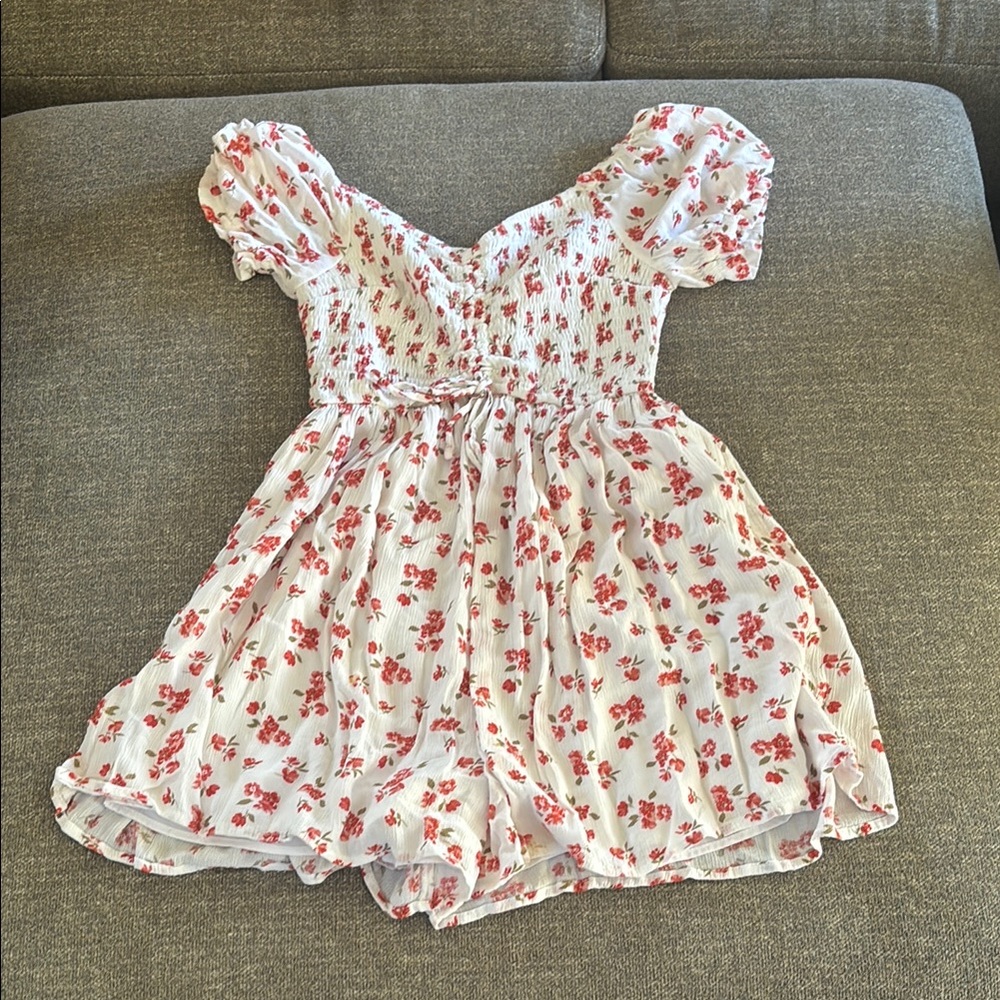 Floral Puff Sleeve Romper